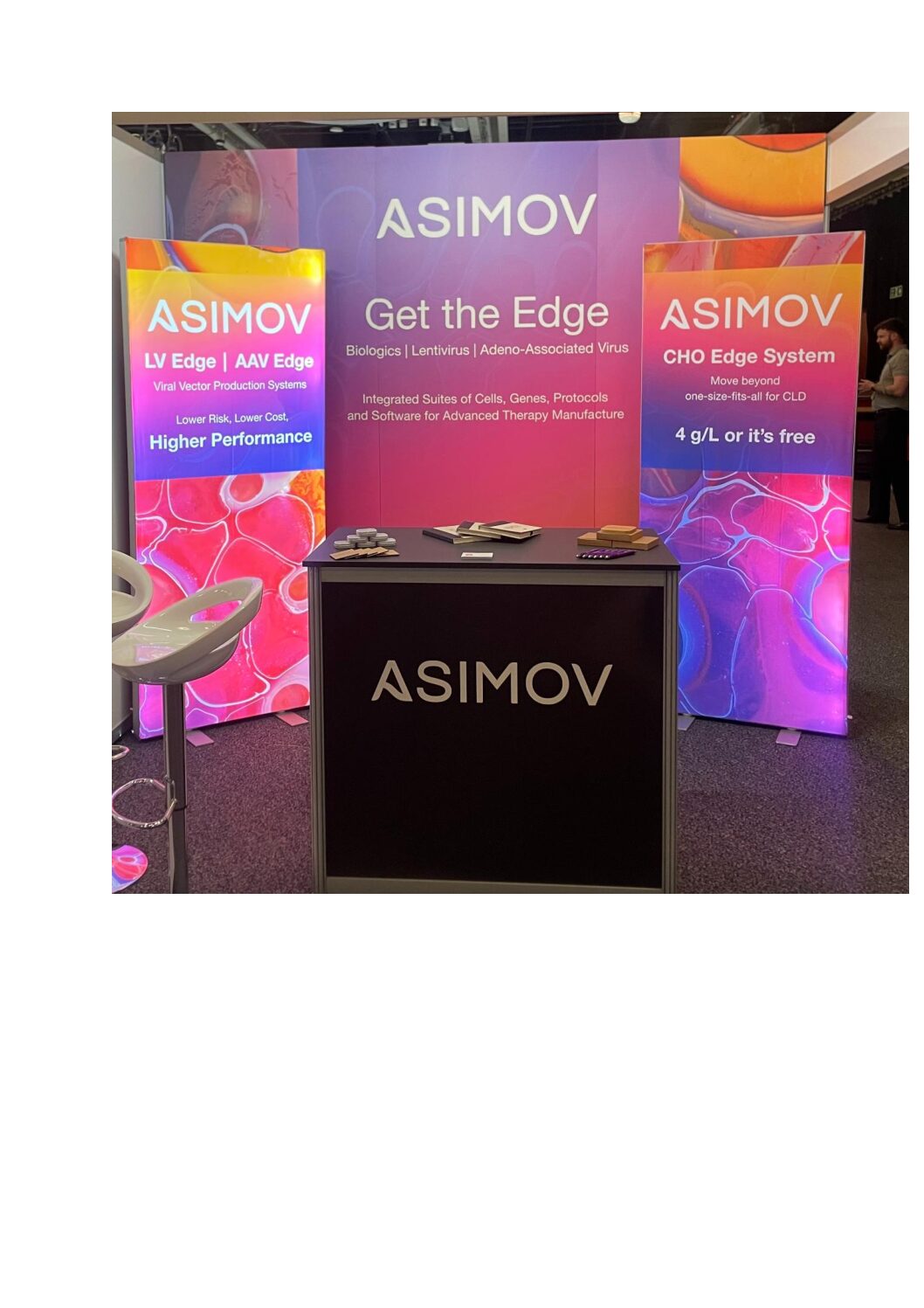 Booth Graphic - "Asimov, Get The Edge"