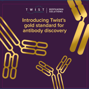 GrandFabric Booth Graphic - "Introducing Twist's gold standard for antibody discovery"