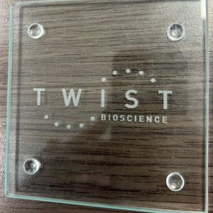 Twist Glass Logo Coaster