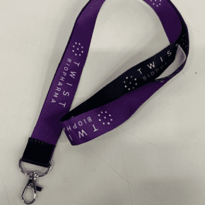 Lanyard - Branded, Biopharma, Purple/Black Double Sided Lanyard