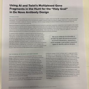 Using AI and Twist's Multiplexed Gene Fragments in the Hunt for the "Holy Grail" in De Novo Antibody Design - Case Study