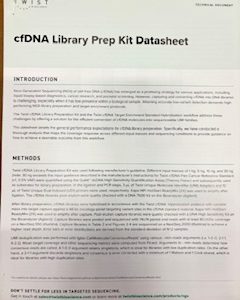 cfDNA Librabry Prep Kit Datasheet