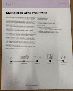 Multiplexed Gene Fragments