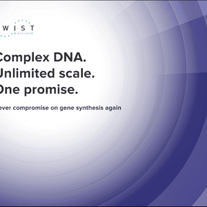 Light booth graphic: Complex DNA. Unlimited scale. One promise