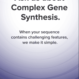 Fabric banner (NO STAND) Different FRONT and BACK: Ask us about Complex Gene Synthesis (one side): Complex DNA unlimited scale (other side) (UK)