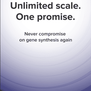 Fabric banner ONLY (NO STAND) Different FRONT and BACK: Ask us about Complex Gene Synthesis (one side): Complex DNA unlimited scale (other side)